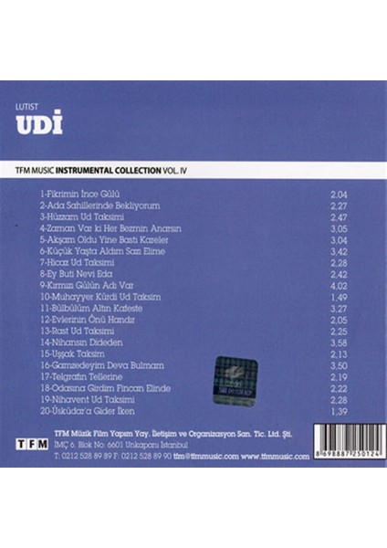 Udi -20 Seçme Klasik Eser - CD