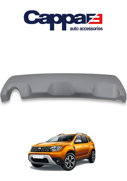 Dacia Duster Arka Tampon Koruma Difüzör Abs Mat Gri 2018->