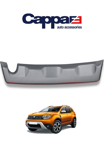 Dacia Duster Arka Tampon Koruma Difüzör Abs Mat Gri 2018->