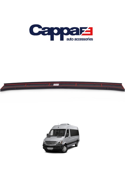 Mercedes Sprinter W906 Arka Tampon Üstü Koruma Abs Mat Siyah 2014-2018