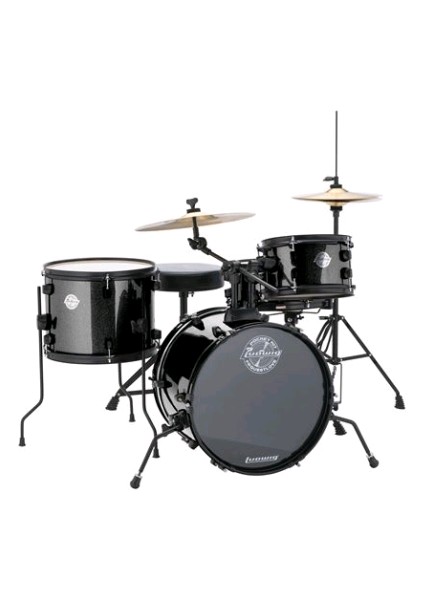 Ludwig The Pocket Kit By Questlove Black Sparkle Çocuklar Için Akustik Davul Seti