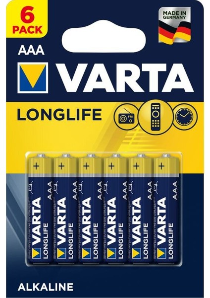 Longlıfe Aaa Ince Pil 6'lı