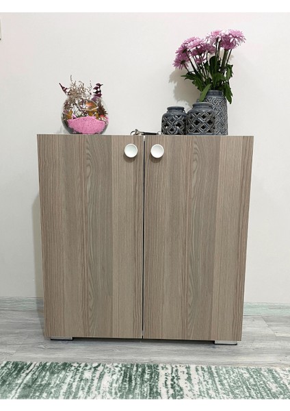 Moda Feneri Cordoba Ayakkabılık Çok Amaçlı Dolap 2 Kapaklı 3 Raflı Mutfak Hol Banyo Balkon Ofis