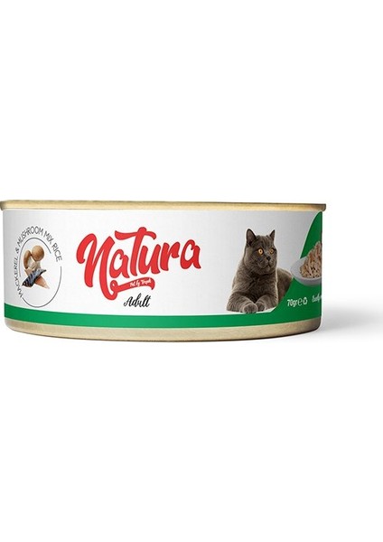 Adult Tahılsız Uskumru ve Mantarlı Yetişkin Kedi Konservesi 70 gr