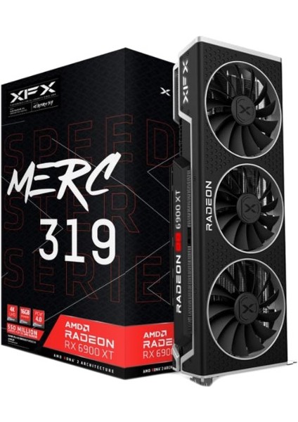 Xfx Speedster Merc 319 Radeon Rx 6900 Xt Black 16GB Gddr6 Pcı-E 4.0 Ekran Kartı RX69XTACBD9