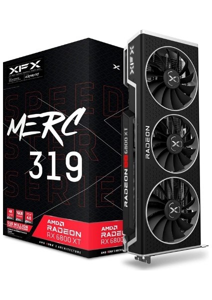 Xfx Speedster MERCH319 Amd Radeon Rx 6800 Xt 16GB Gddr6 Pcı-E 4.0 Ekran Kartı RX68XTALFD9