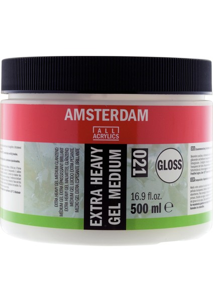 : Extra Heavy Gel Medium : Gloss : 021 : 500 ml