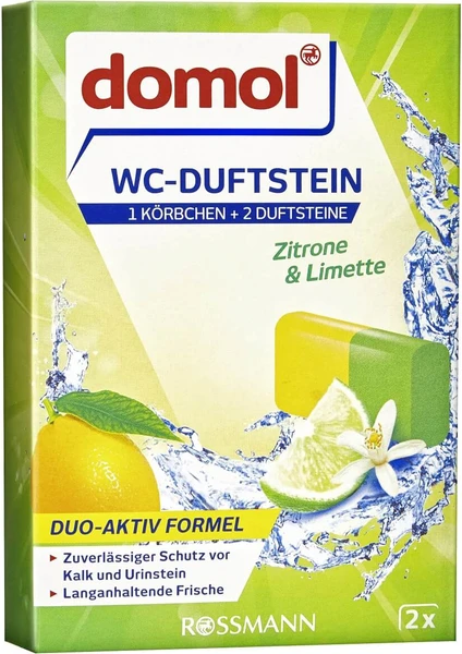 WC Tuvalet Kokusu - Klozet Blok - Askı Aparatlı Limon 2 x 40 gr