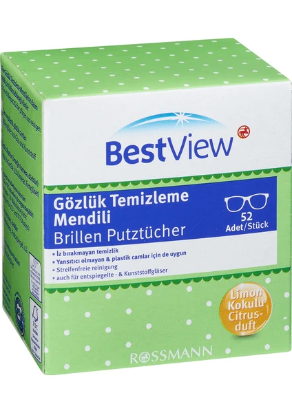 Best View Gözlük Temizleme Mendili 52 Adet