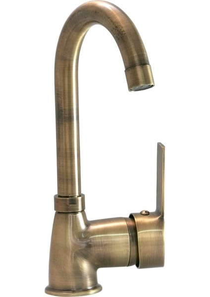 Bronz Mix Kuğu Kısa Mutfak - Banyo - Evye Bataryası Seti Sıcak Soğuk Girişli
