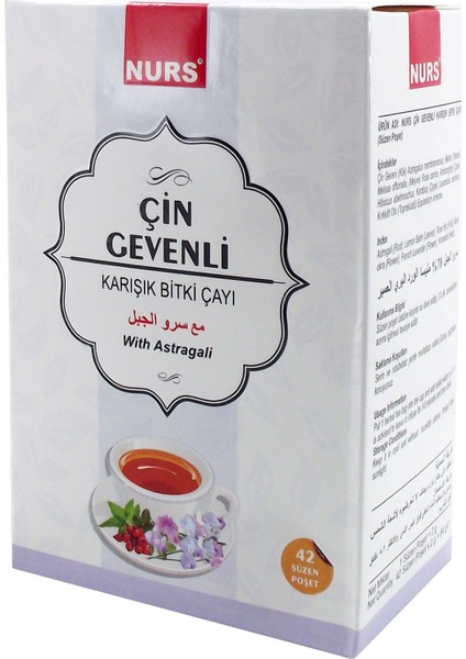 Çin Gevenli Karışık Bitki Çayı 42 Süzen Poşet