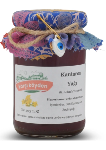 Karşı Köyden Kantaron Yağı - (100ml - Cam Kavanoz)