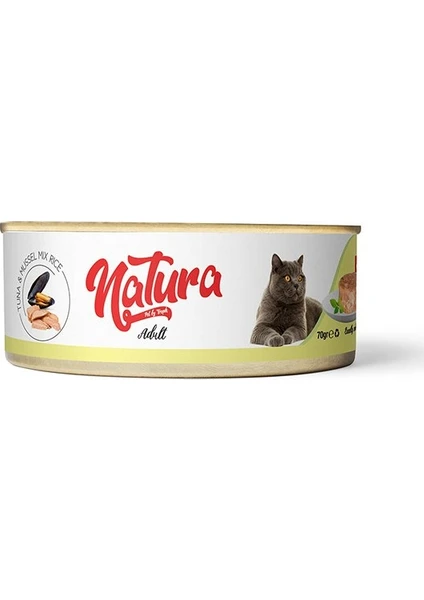 Adult Tahılsız Ton Balık ve Midyeli Yetişkin Kedi Konservesi 70 gr