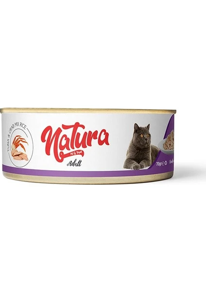 Adult Tahılsız Ton Balık ve Yengeçli Yetişkin Kedi Konservesi 70 gr