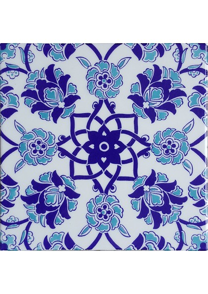 20*20 Cm Cç10 Iznik Çini Karo 5' Li 1 Paket
