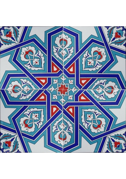 20*20 Cm Cç72 Kütahya Çini Karo 5' Li 1 Paket