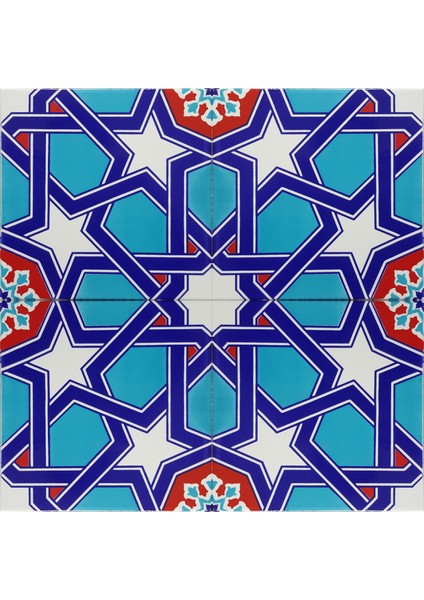 20*20 Cm Cç85 Kütahya Çini Karo 5' Li 1 Paket