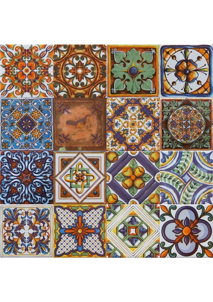 10*10 Cm Cç-16 Kütahya Çini Karo ( 5'li 1 Paket )