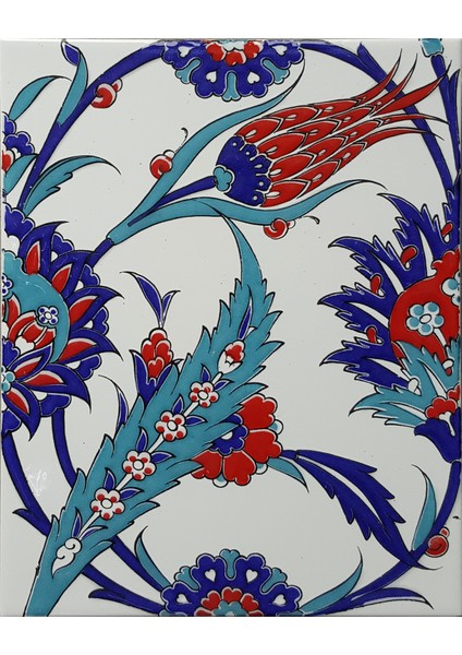 Can Seramik  20*25 Cm CÇ313 Iznik Çini Karo  5' Li 1 Paket