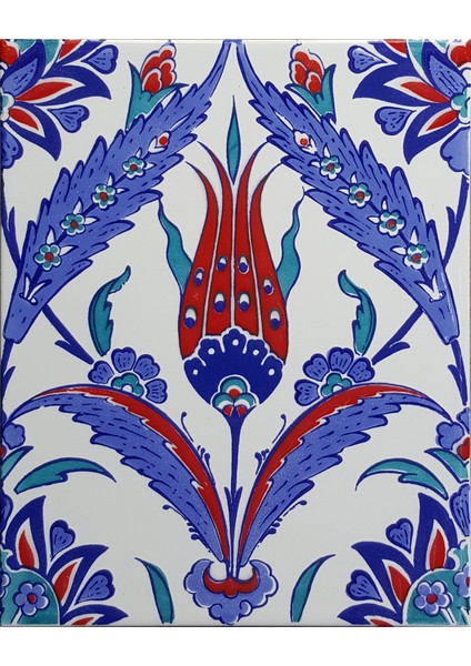 20*25 Cm CÇ1002 Iznik Çini Karo 5' Li 1 Paket