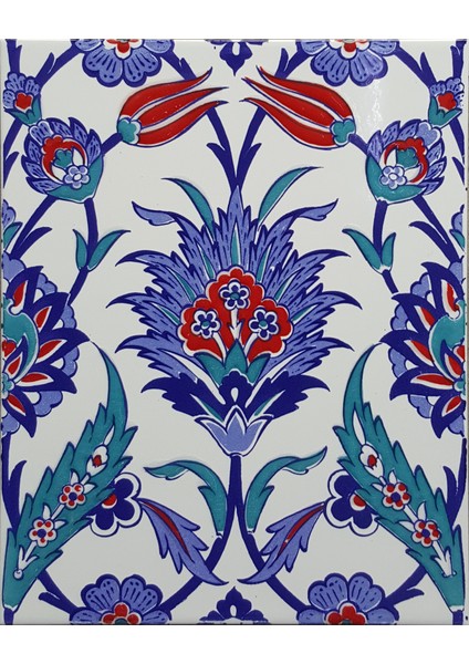 20*25 Cm CÇ1019 Kütahya Çini Karo 5' Li 1 Paket