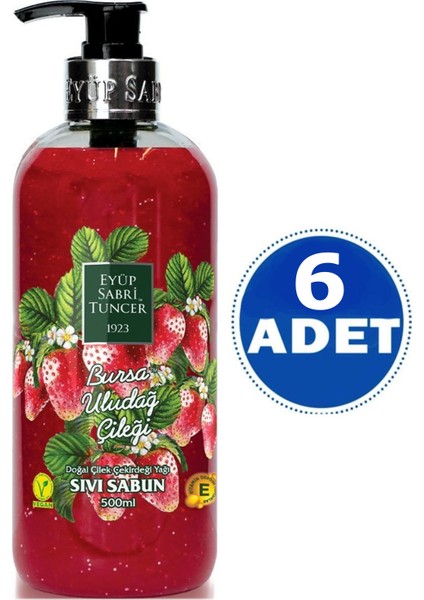 Bursa Uludağ Çileği Sıvı Sabun 500 ml 6 Adet
