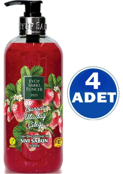Bursa Uludağ Çileği Sıvı Sabun 500 ml 4 Adet