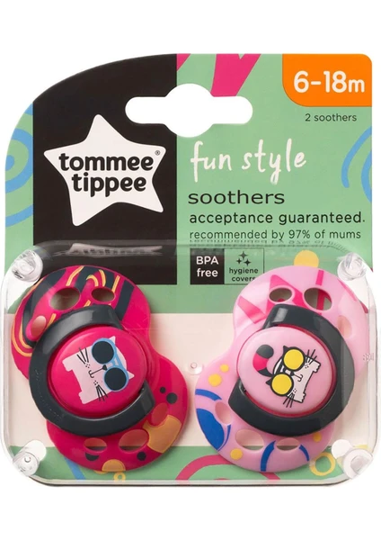 Tommee Tippee Fun Style 2'li Emzik 6-18 Ay Desenli