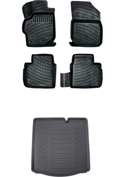Opel Corsa C 2001-2005 3D Havuzlu Paspas+Bagaj Havuzu Set