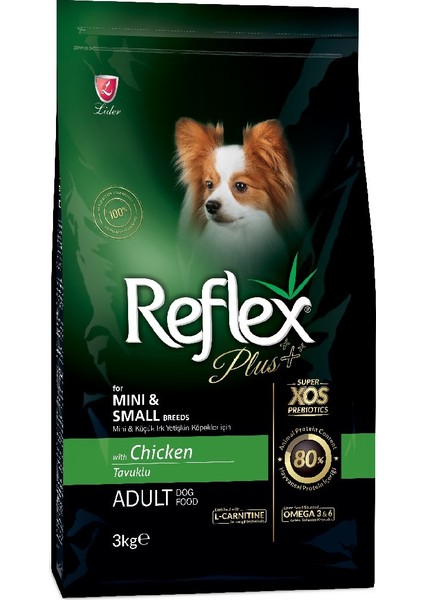 Plus+ Mini & Küçük Irk Yetişkin Köpek Maması 3kg (Tavuklu)