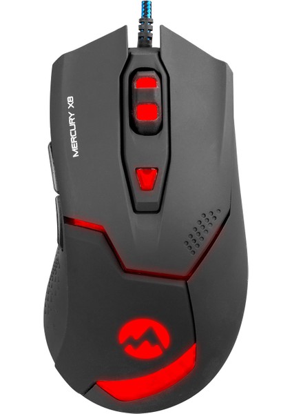 Mercury X8 Usb Siyah 6D Optik Oyun Mouse