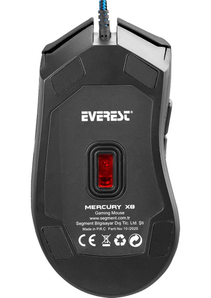 Mercury X8 Usb Siyah 6D Optik Oyun Mouse