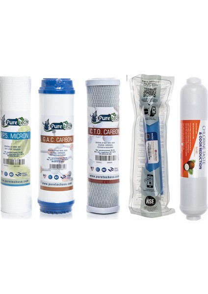 Tezgah Altı Açık Kasa Su Arıtma Cihazlarına Uyumlu 5'li Filtre Seti Lg Membranlı