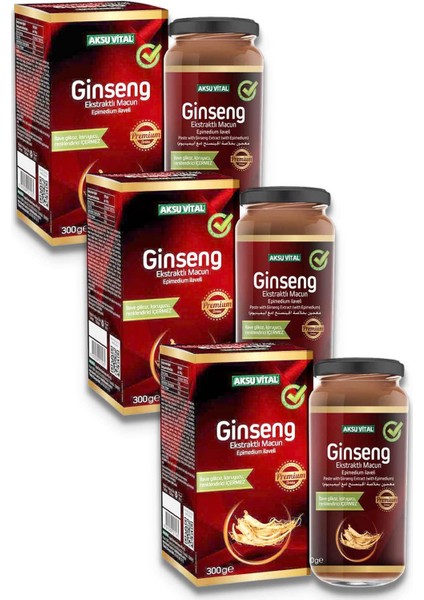 Ginseng Ekstratlı Macun 3 x 300 gr