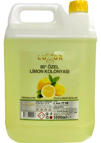 5 Litre 80 Derece Limon Kolonyası