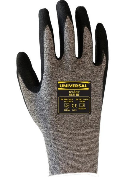 Eldiven Köpük Kaplı 6121-RL No:10 (12 Çift)