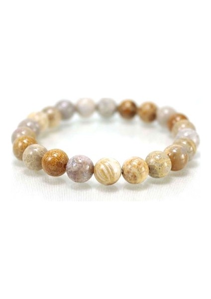 Ilgın Doğal Taş Mercan Fosili Doğal Taş Bileklik