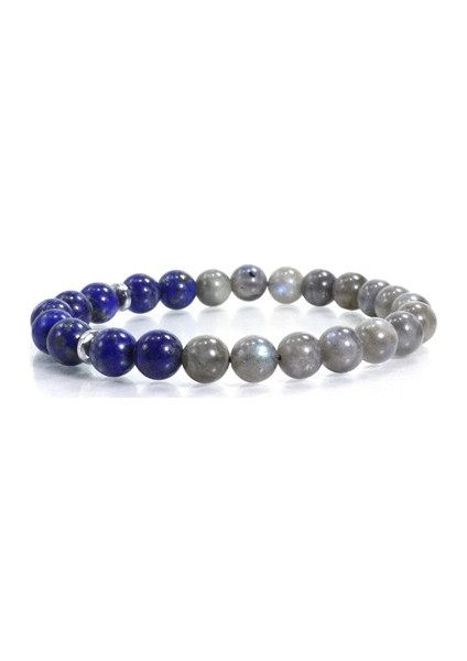 Ilgın Doğal Taş Labradorit - Lapis Lazuli Tasarım Bileklik