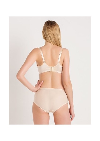 1783 Düz Kumaşlı Büyük Beden Toparlayıcı Içi Boş Sütyen - Ten fiyatları