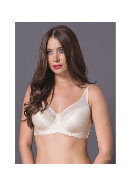 1783 Düz Kumaşlı Büyük Beden Toparlayıcı Içi Boş Sütyen - Ten modelleri