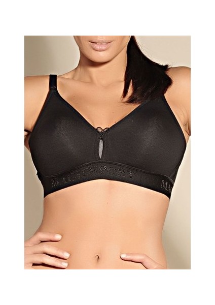 7822 Penye Kumaşlı Süngersiz Sporcu Sütyeni - Siyah