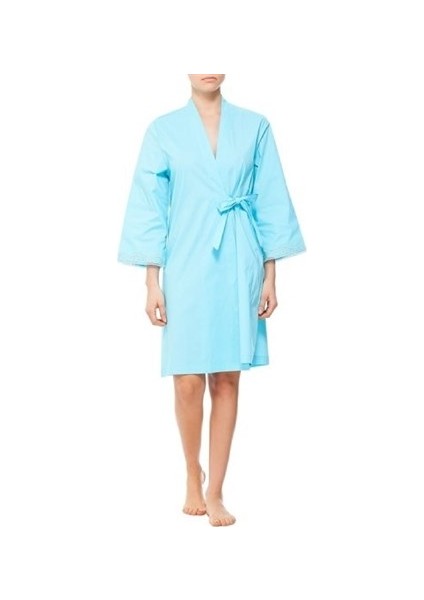 Magic Form 30105 Poplin Kumaşlı Sabahlık - Turkuaz