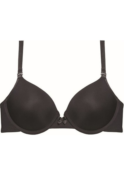 3500 Süngerli Düz Kumaşlı Fasulye Destek Dolgulu Sütyen - Siyah fiyatları