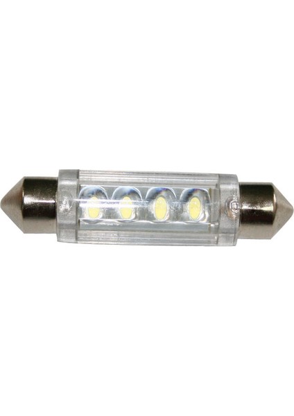 Ampül 12V, Led, T11, Sv8.5-8, Cool White - 4 Leds, 11X41MM