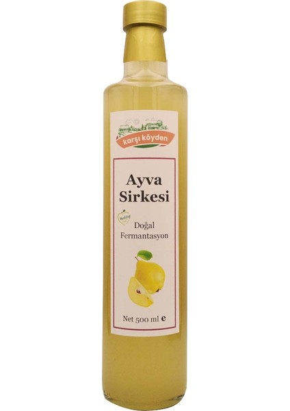 Doğal Fermantasyon Ayva Sirkesi (500ml - Cam Şişe)