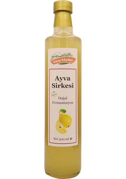 Karşı Köyden Doğal Fermantasyon Ayva Sirkesi (500ml - Cam Şişe)