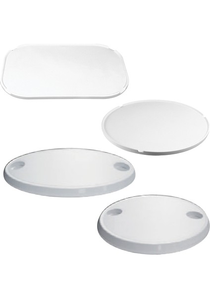Table Top Oval W/2 Glassholders, 450X760MM, Asa White