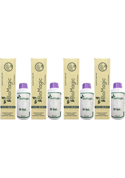 Organik Amonyaksız Saç Boyası (Pembe Altın)+Oksidan (4 Adet)