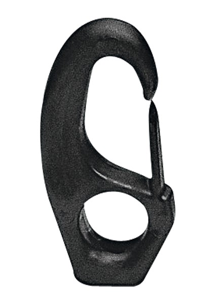 Snap Hook W/eye Ø15X55MM, F/ø8mm Cord, Polyam. Black