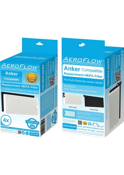 Anker Eufy Robovac 11S - 35C / 12 / 15C / 15T / 30 / 30C / 35C Filtre - 4 Adet